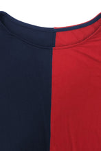 Load image into Gallery viewer, Plus Size Two-Tone Tie Front Top and Pants Set with Pockets