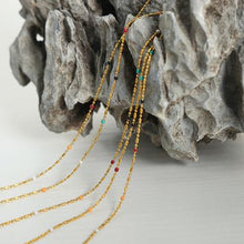 Load image into Gallery viewer, 18K Gold-Plated Oil Drip Bead Necklace