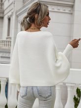 Load image into Gallery viewer, Horizontal Ribbing Dolman Sleeve Sweater