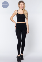 Load image into Gallery viewer, ACTIVE BASIC Round Neck Crop Rib Seamless Cami