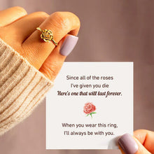 Load image into Gallery viewer, Rose Shape 18K Gold-Plated Ring