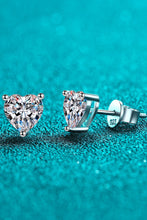 Load image into Gallery viewer, 2 Carat Moissanite Heart-Shaped Stud Earrings