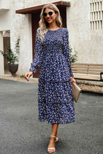 Load image into Gallery viewer, Smocked Flounce Sleeve Midi Dress