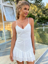 Load image into Gallery viewer, Eyelet Spaghetti Strap Layered Dress