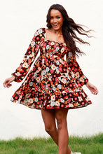 Load image into Gallery viewer, Floral Smocked Balloon Sleeve Tiered Dress