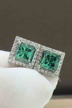 Load image into Gallery viewer, 2 Carat Moissanite Square Stud Earrings