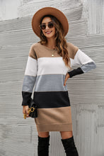 Load image into Gallery viewer, Striped Sweater Dress