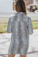 Load image into Gallery viewer, Printed Collared Neck Slit Mini Dress