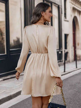 Load image into Gallery viewer, Twisted Round Neck Long Sleeve Dress