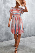 Load image into Gallery viewer, Striped Round Neck Dress