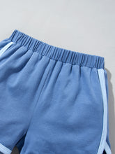 Load image into Gallery viewer, Kids Round Neck Tank and Striped Shorts Set