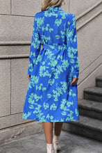 Load image into Gallery viewer, Printed Button Up Tie Waist Dress