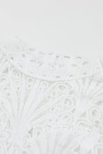 Load image into Gallery viewer, Puff Sleeve Crochet Lace Mini Dress