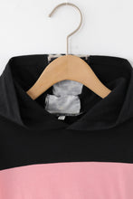 Load image into Gallery viewer, Girls Leopard Color Block Hoodie and Pants Set