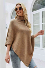 Load image into Gallery viewer, Turtleneck Buttoned Poncho
