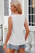 Load image into Gallery viewer, Eyelet Round Neck Wide Strap Tank