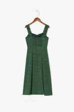 Load image into Gallery viewer, Polka Dot Ruffle Strap Slit Dress