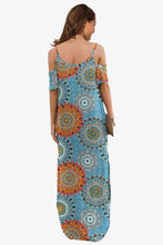 Load image into Gallery viewer, Slit Scoop Neck Cold-Shoulder Maxi Dress
