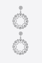 Load image into Gallery viewer, Alloy Rhinestone Round Drop Earrings