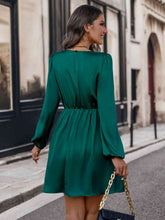 Load image into Gallery viewer, Twisted Round Neck Long Sleeve Dress