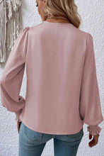 Load image into Gallery viewer, Surplice Neck Lantern Sleeve Blouse