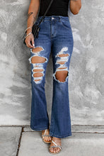 Load image into Gallery viewer, Distressed High Waist Flare Jeans