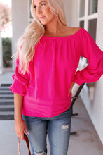 Load image into Gallery viewer, Gathered Detail Off-Shoulder Blouse