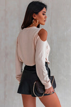 Load image into Gallery viewer, Cold-Shoulder Round Neck Top