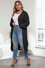 Load image into Gallery viewer, Plus Size Open Front Long Sleeve Cardigan