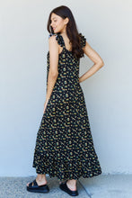Load image into Gallery viewer, Doublju In The Garden Ruffle Floral Maxi Dress in Black Yellow Floral