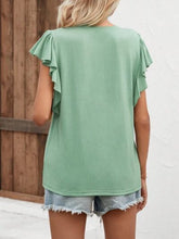 Load image into Gallery viewer, Notched Cap Sleeve T-Shirt