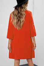 Load image into Gallery viewer, Buttoned V-Neck Dress