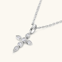 Load image into Gallery viewer, 925 Sterling Silver Moissanite Cross Pendant Necklace