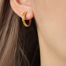 Load image into Gallery viewer, 18K Gold-Plated Huggie Earrings