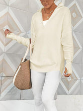 Load image into Gallery viewer, Half Zip Long Sleeve Knit Top