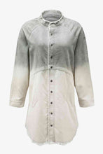 Load image into Gallery viewer, Two-Tone Raw Hem Denim Dress