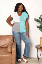 Load image into Gallery viewer, Double Take Color Block V-Neck Knit Top