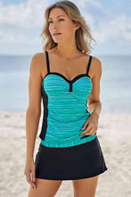 Load image into Gallery viewer, Two-Tone Sweetheart Neck Two-Piece Swimsuit