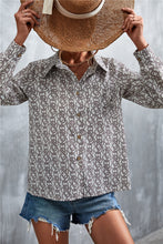 Load image into Gallery viewer, Printed Button Down Long Sleeve Shirt