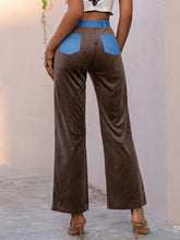Load image into Gallery viewer, Corduroy Contrast Detail Cropped Wide Leg Pants