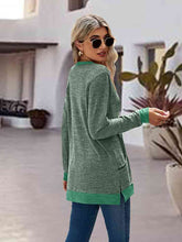 Load image into Gallery viewer, Round Neck Long Sleeve Blouse