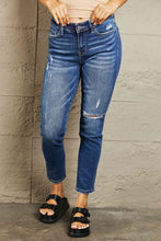Load image into Gallery viewer, BAYEAS Mid Rise Distressed Slim Jeans