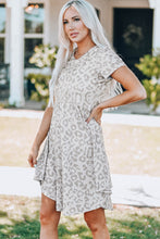Load image into Gallery viewer, Leopard Print Empire Waist Babydoll Dress