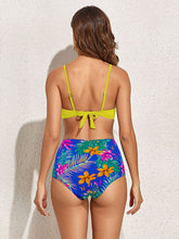 Load image into Gallery viewer, Floral Crisscross Three-Piece Swim Set