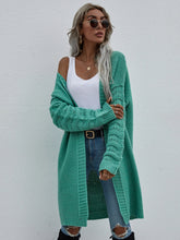 Load image into Gallery viewer, Horizontal Ribbing Open Front Duster Cardigan