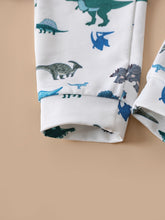 Load image into Gallery viewer, Kids Cable-Knit Print Pullover and Dinosaur Print Pants Set
