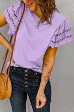 Load image into Gallery viewer, Round Neck Flutter Sleeve Top