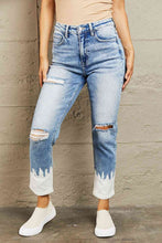 Load image into Gallery viewer, BAYEAS High Waisted Distressed Painted Cropped Skinny Jeans