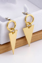 Load image into Gallery viewer, Stainless Steel Triangle Dangle Earrings