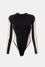 Load image into Gallery viewer, Spliced Mesh Bodysuit and Ruched Skirt Set